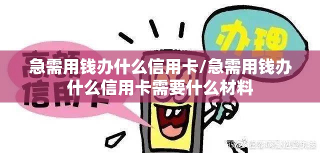 急需用钱办什么信用卡/急需用钱办什么信用卡需要什么材料 急需用钱办什么信用卡/急需用钱办什么信用卡需要什么材料