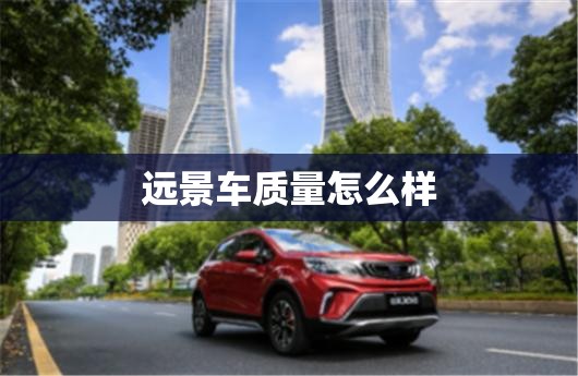 远景车质量怎么样(远景运车怎么样)
