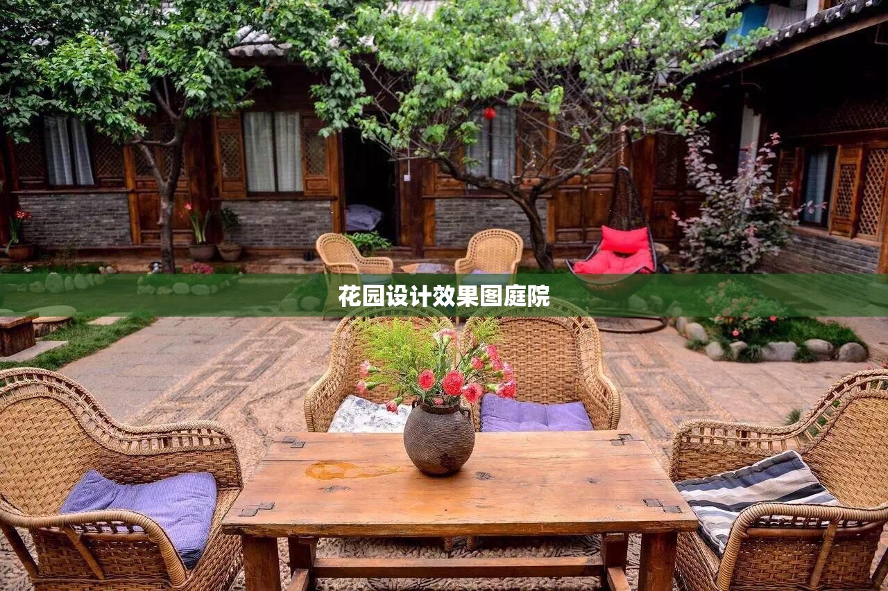 【花园设计效果图庭院,庭院花园门口设计效果图】
