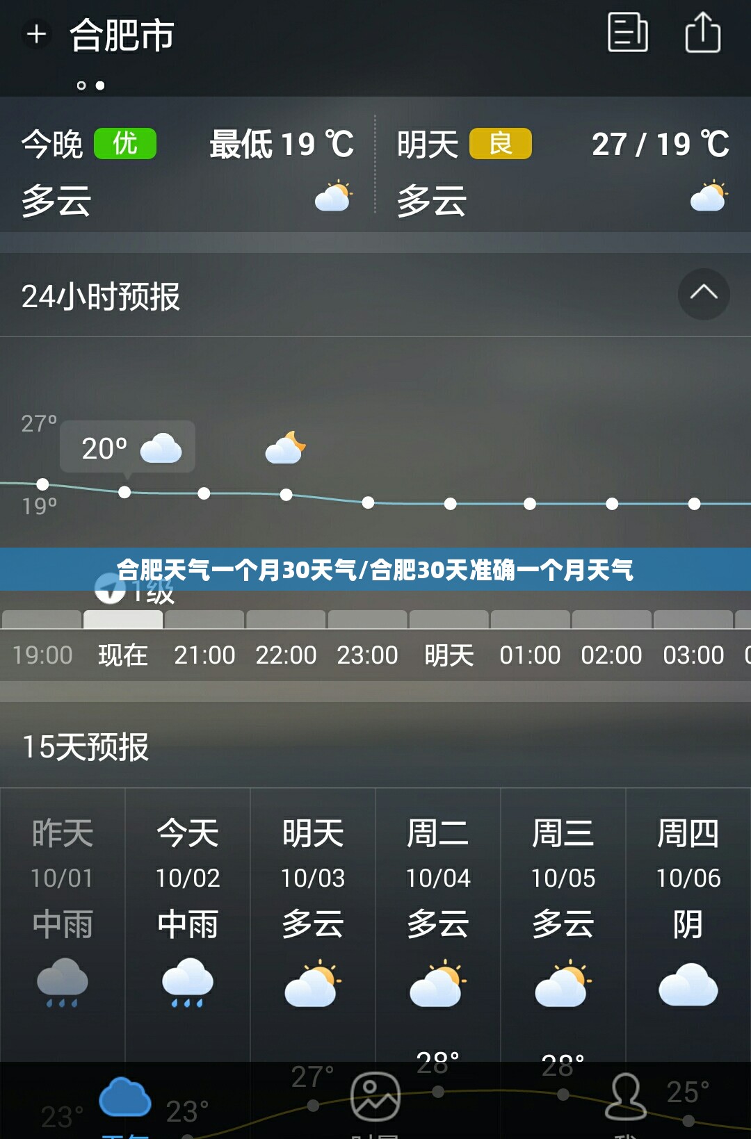 合肥天气一个月30天气/合肥30天准确一个月天气