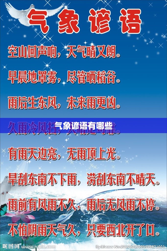 气象谚语有哪些/气象谚语有哪些经典例子