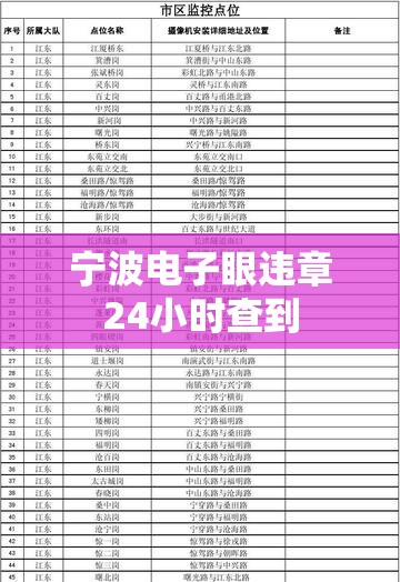 宁波电子眼违章24小时查到(宁波电子拍违章几天能查到)
