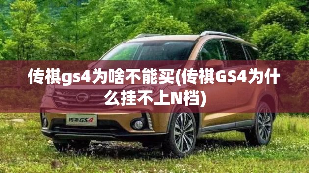 传祺gs4为啥不能买(传祺GS4为什么挂不上N档)