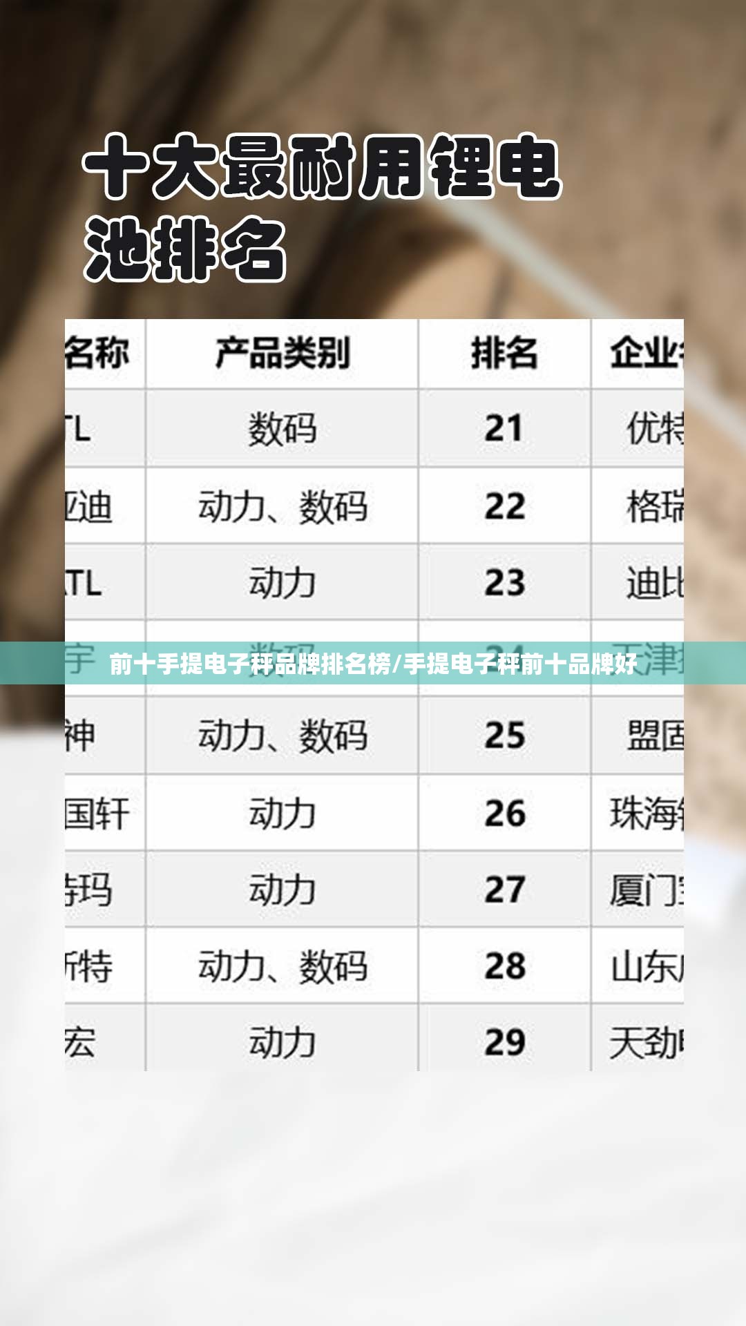 前十手提电子秤品牌排名榜/手提电子秤前十品牌好