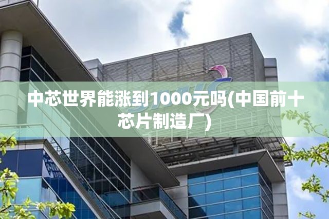 中芯世界能涨到1000元吗(中国前十芯片制造厂)