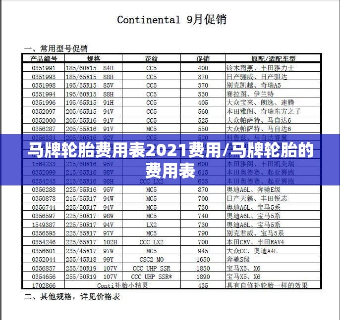 马牌轮胎费用表2021费用/马牌轮胎的费用表 马牌轮胎费用表2021费用/马牌轮胎的费用表