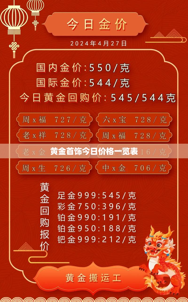 黄金首饰今日费用一览表/老凤祥今日价目表 黄金首饰今日费用一览表/老凤祥今日价目表