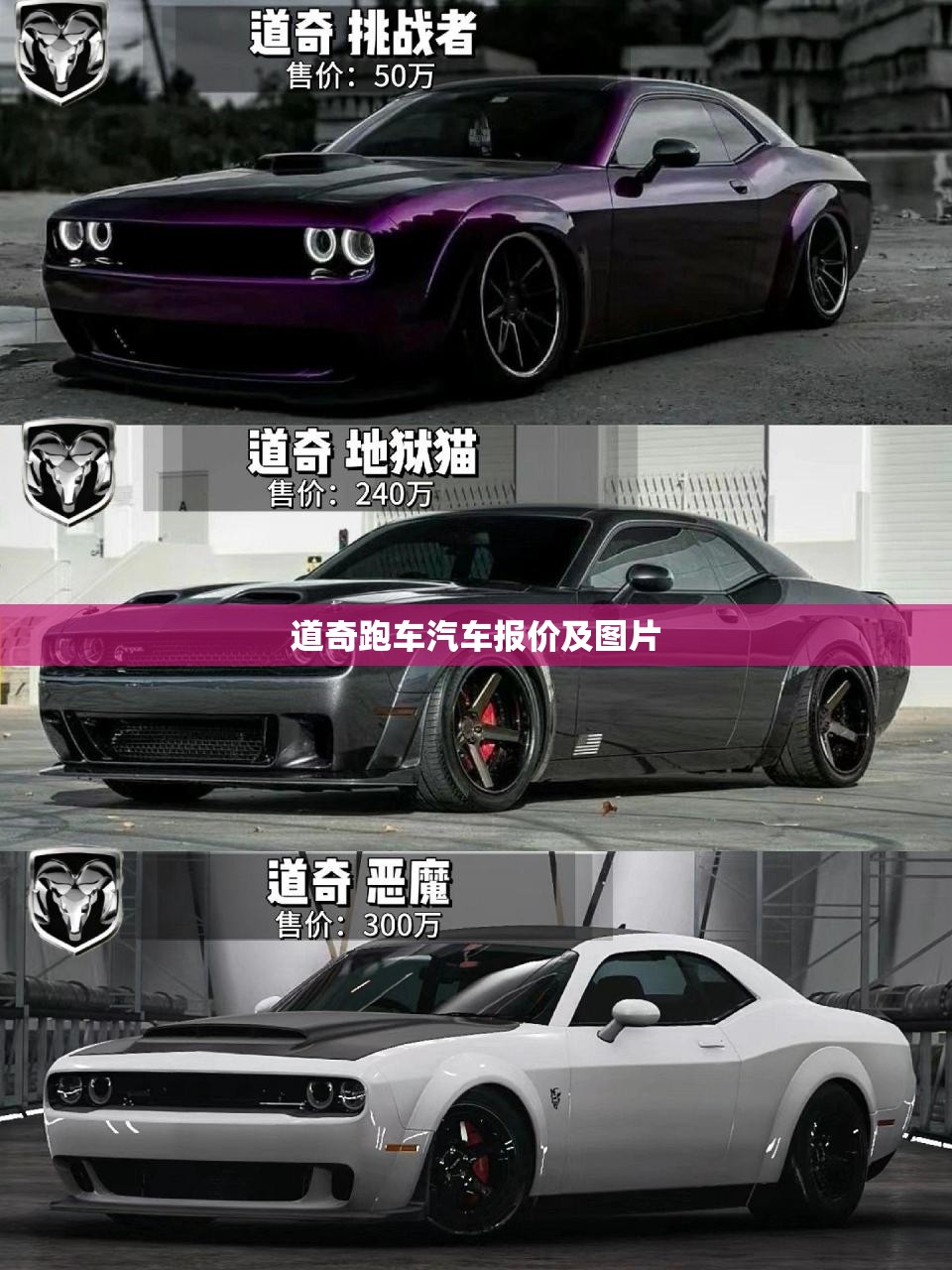 【道奇跑车汽车报价及图片,道奇跑车汽车报价及图片及费用】