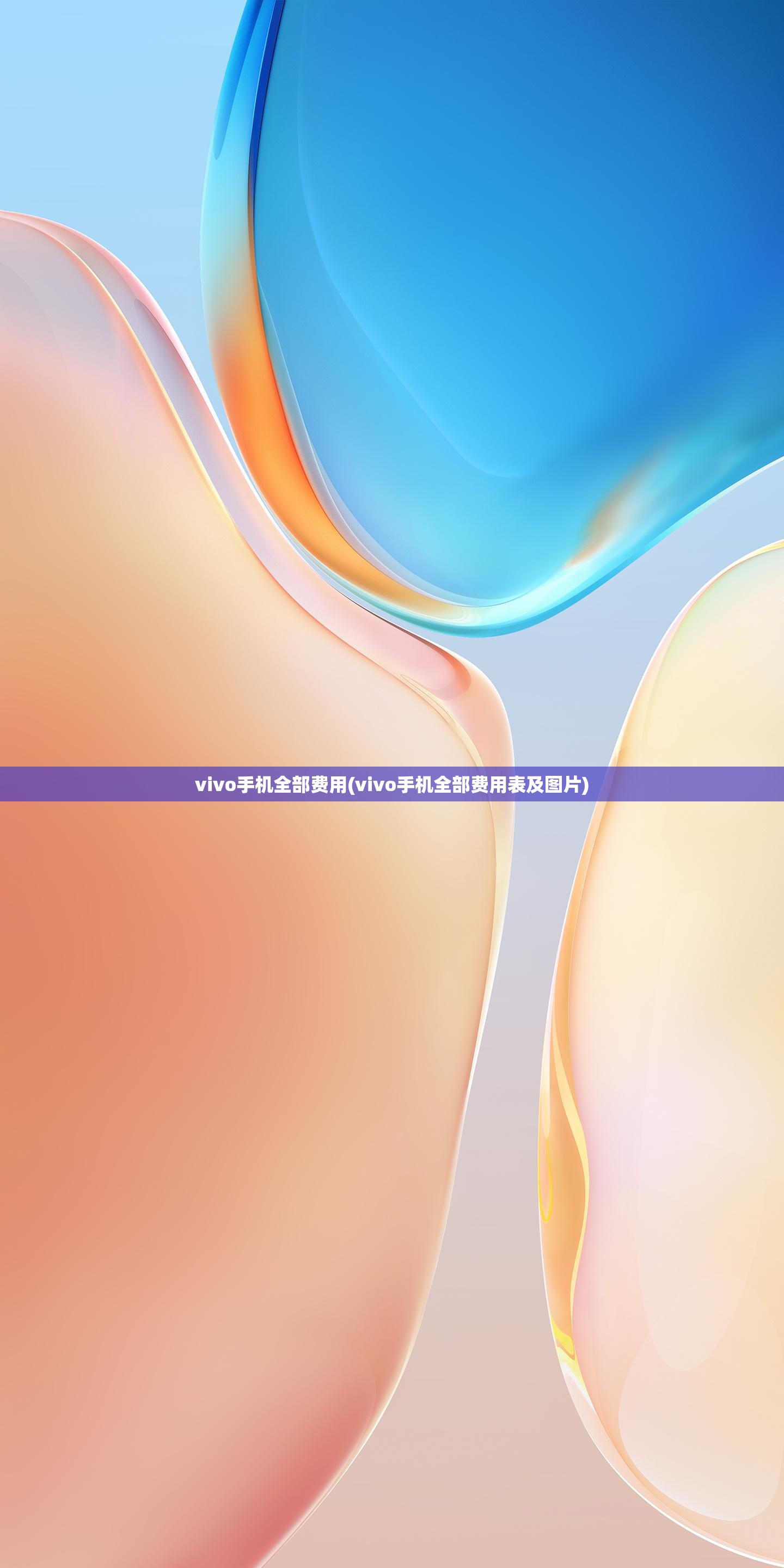 vivo手机全部费用(vivo手机全部费用表及图片)