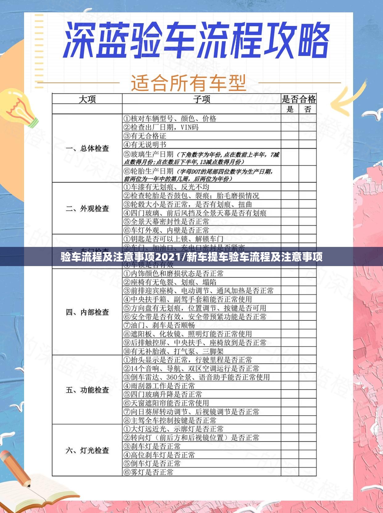 验车流程及注意事项2021/新车提车验车流程及注意事项