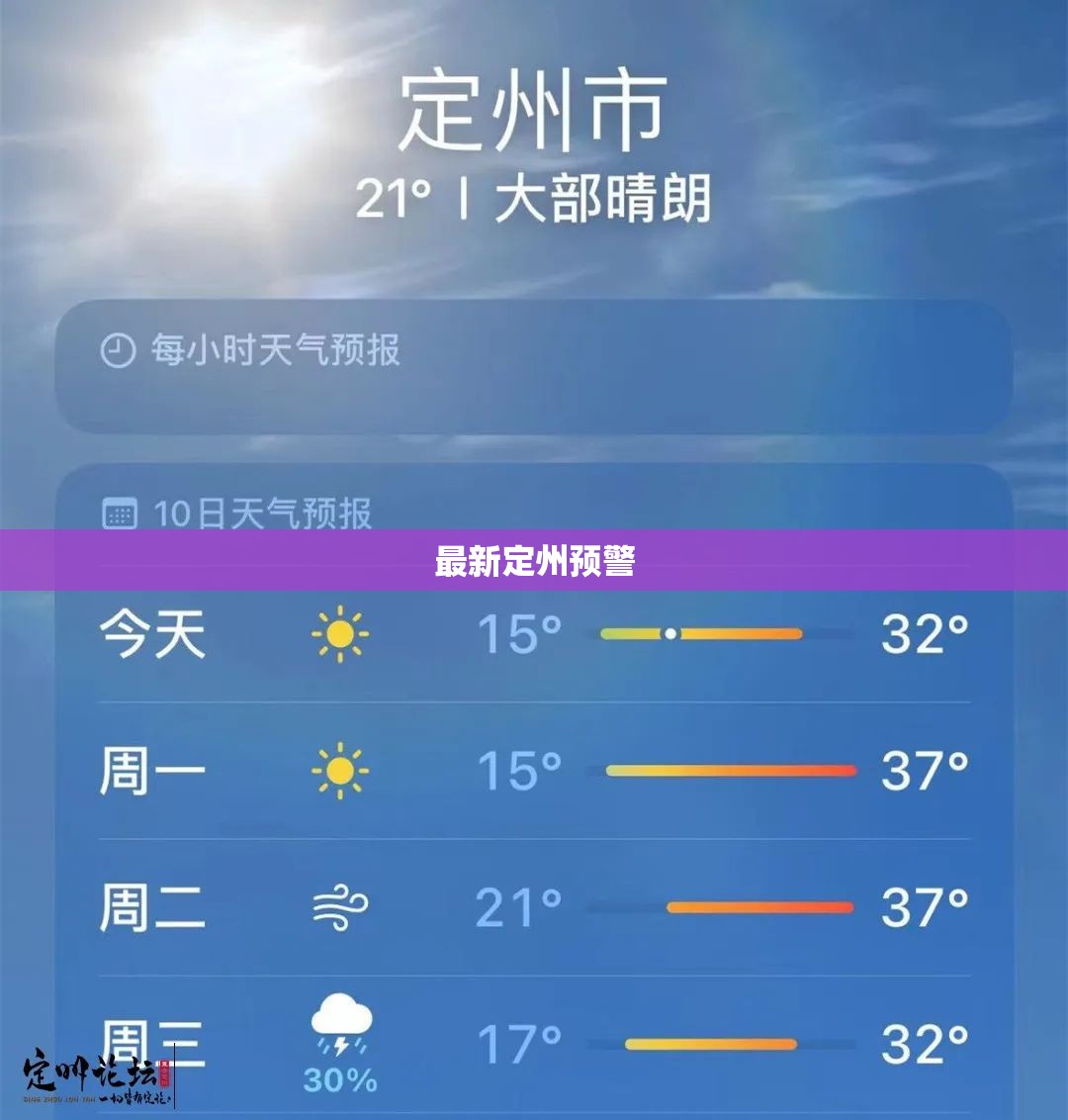 最新定州预警/定州天气预警 最新定州预警/定州天气预警